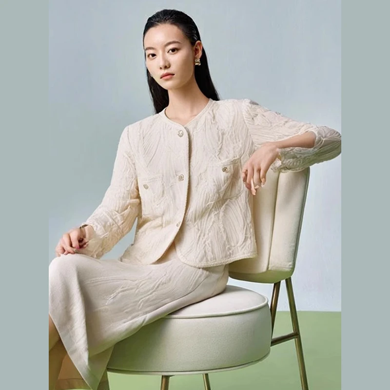 37900【依系列】名媛时髦纹理外套1J114212D