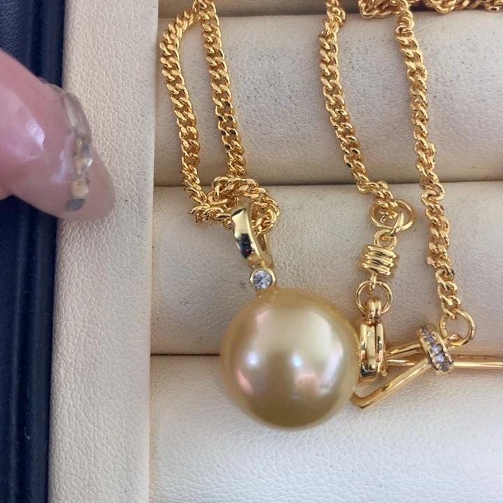 颈饰银S925镶嵌海水珍珠