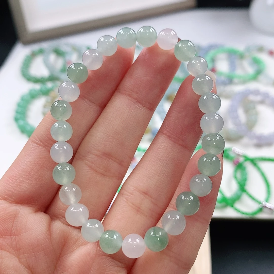 翡翠未镶嵌手链6.7mm