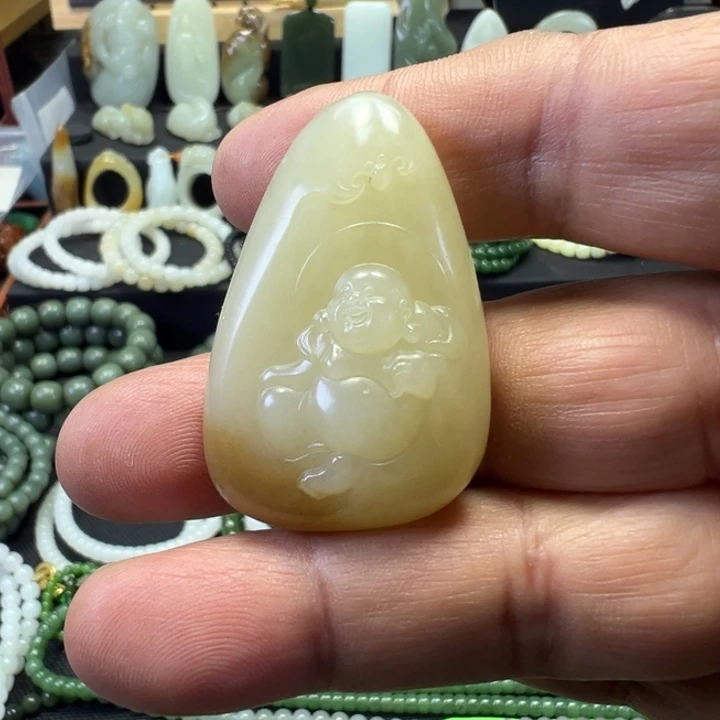 和田玉未镶嵌吊坠(不含链)