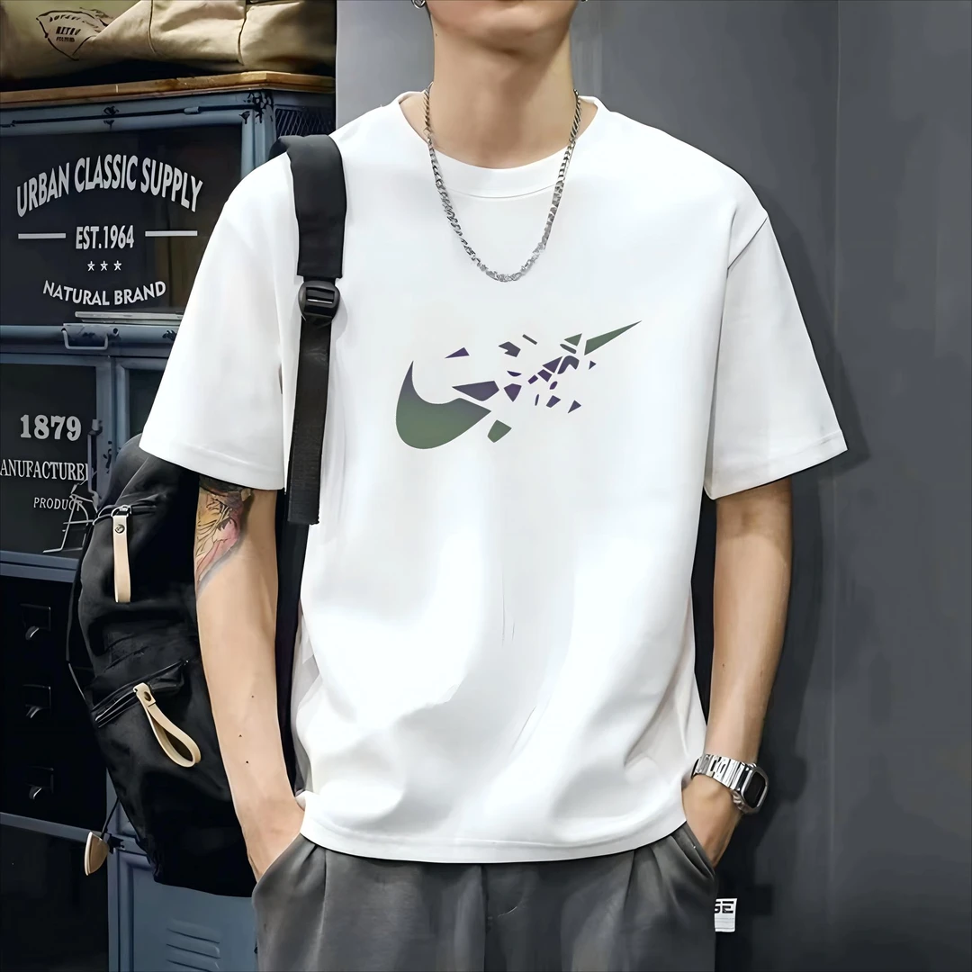 爆款纯棉男士将军简约短袖夏季痞帅休闲t恤百搭潮男潮流港风T恤