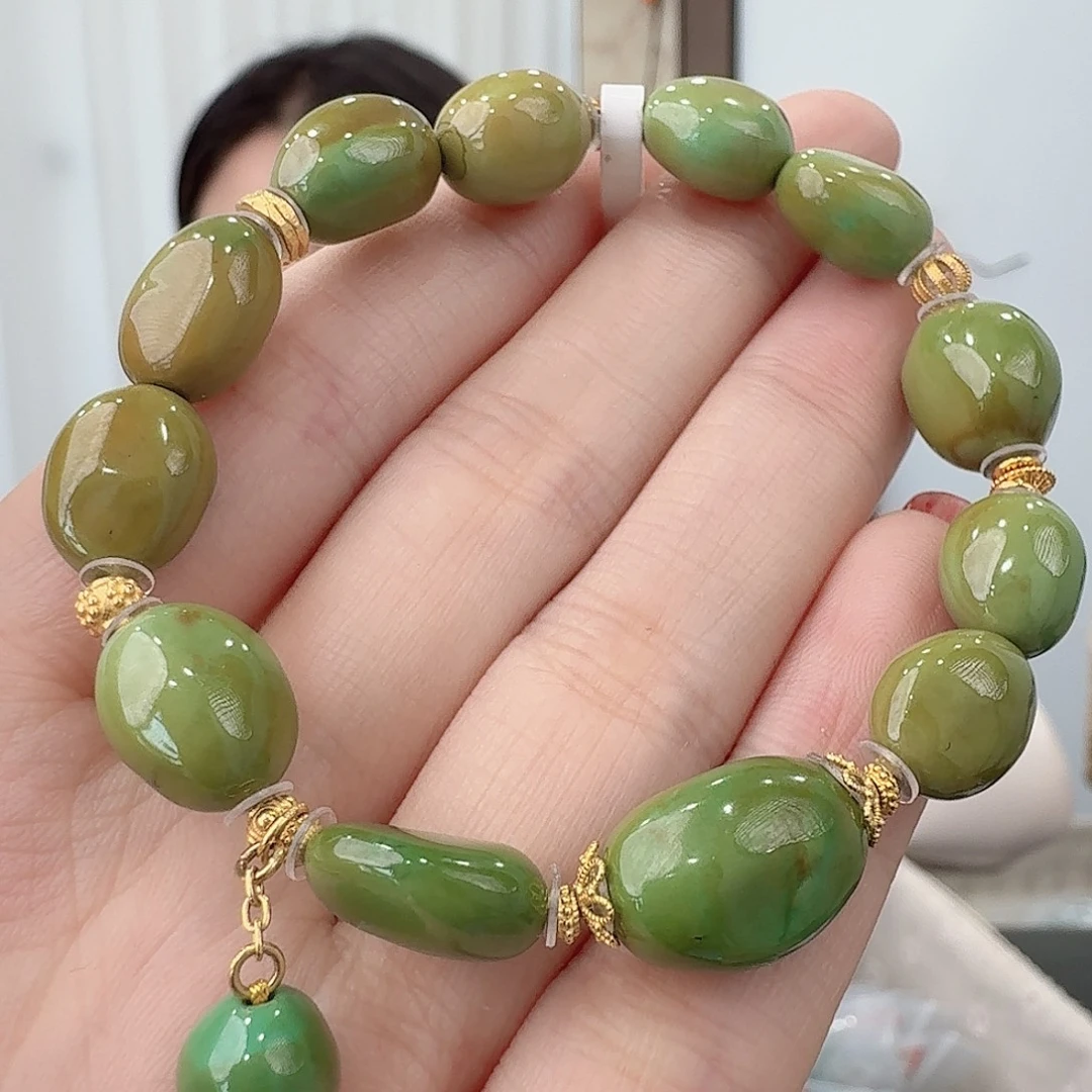 绿松石18K金镶嵌珠宝奇石