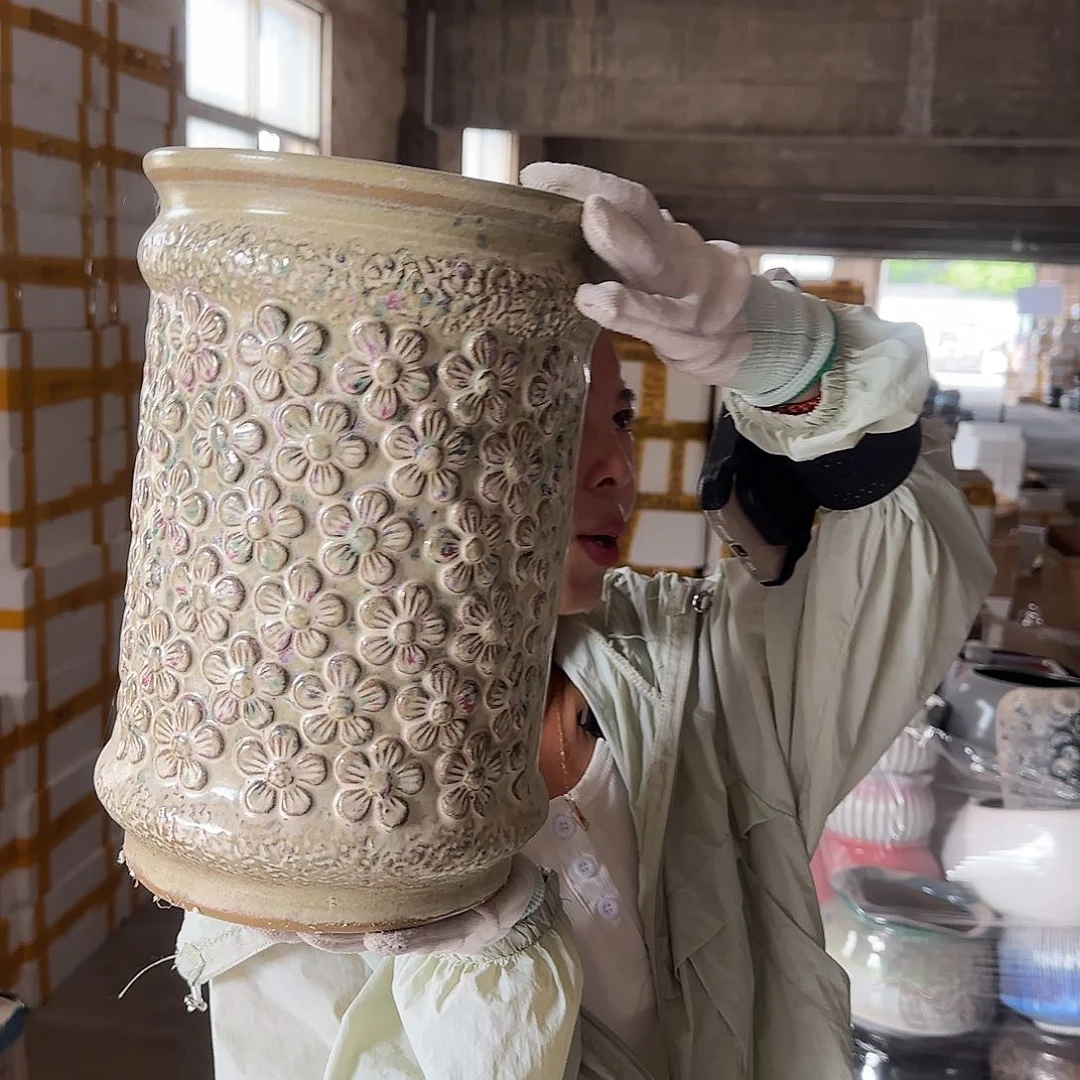 紫砂花盆王嫂花盆0723-103高30口20