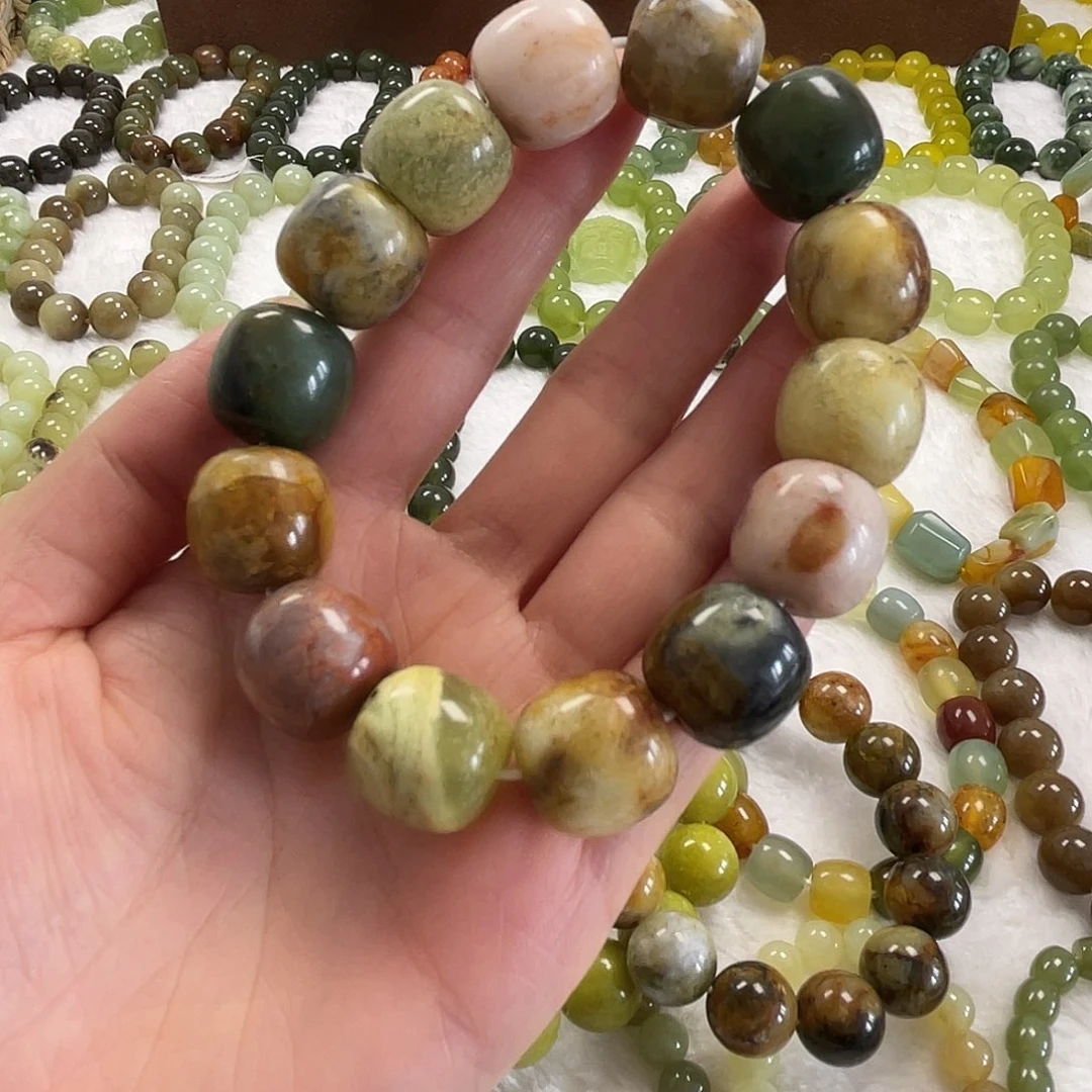 蛇纹石玉未镶嵌手链