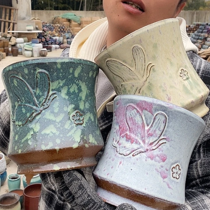 红陶正品颜色不挑。高15口15