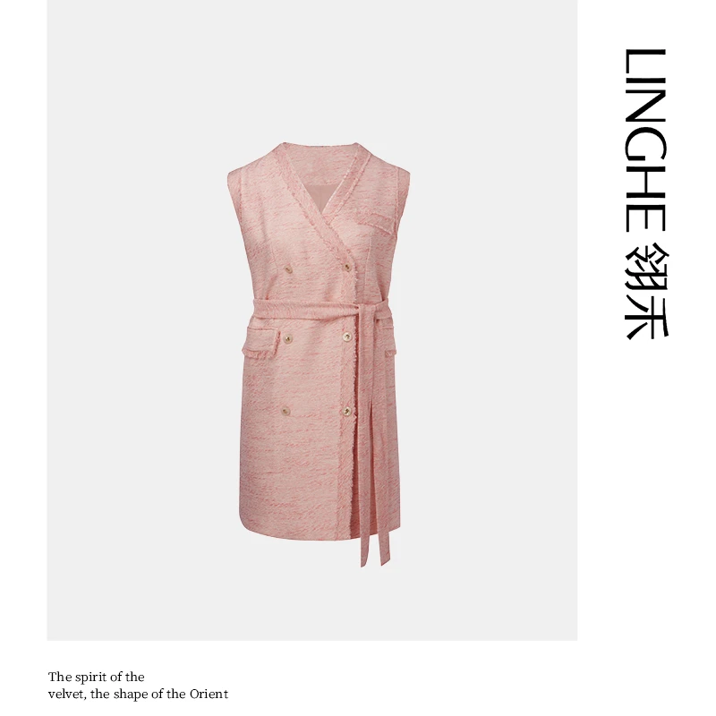 翎禾LINGHE-香风马甲外套气质针织时尚休闲早春穿搭无袖春夏