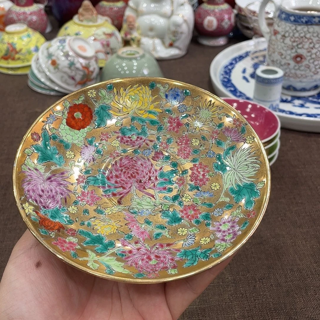 陶景德镇金万花拖