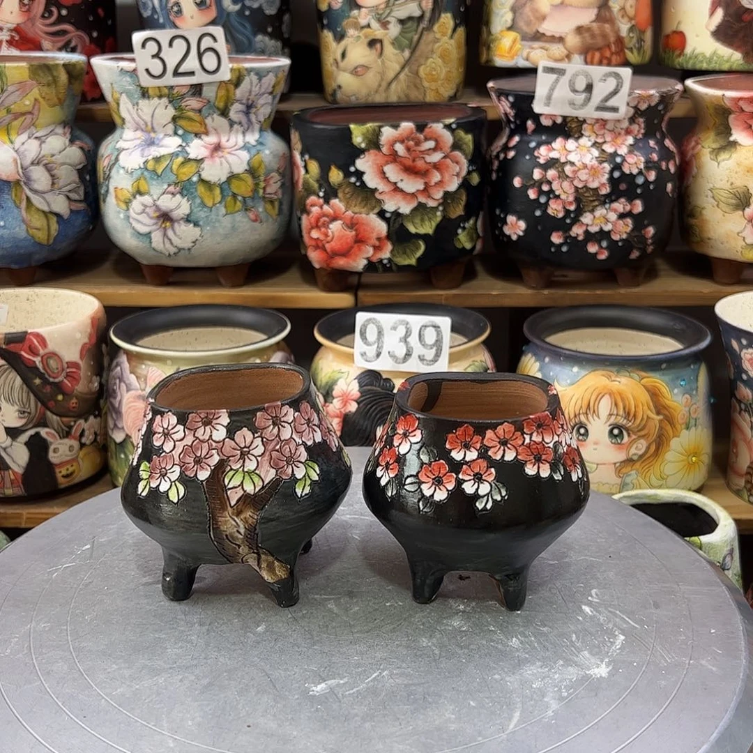 景德镇炫彩手绘口5.5高8