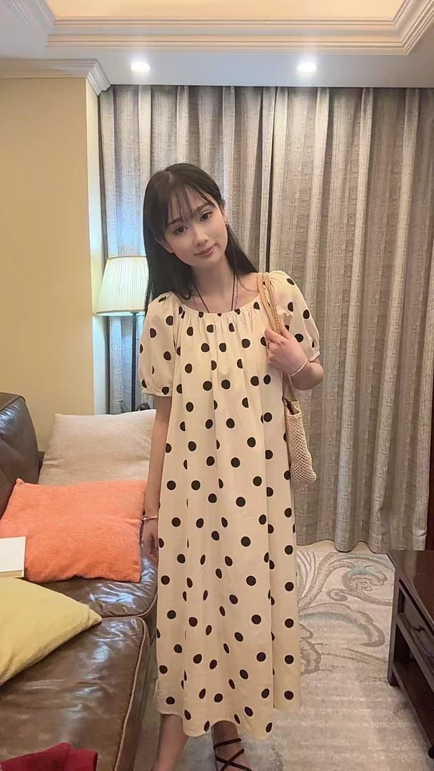 【实体店高品质】破价款孕妇波点裙