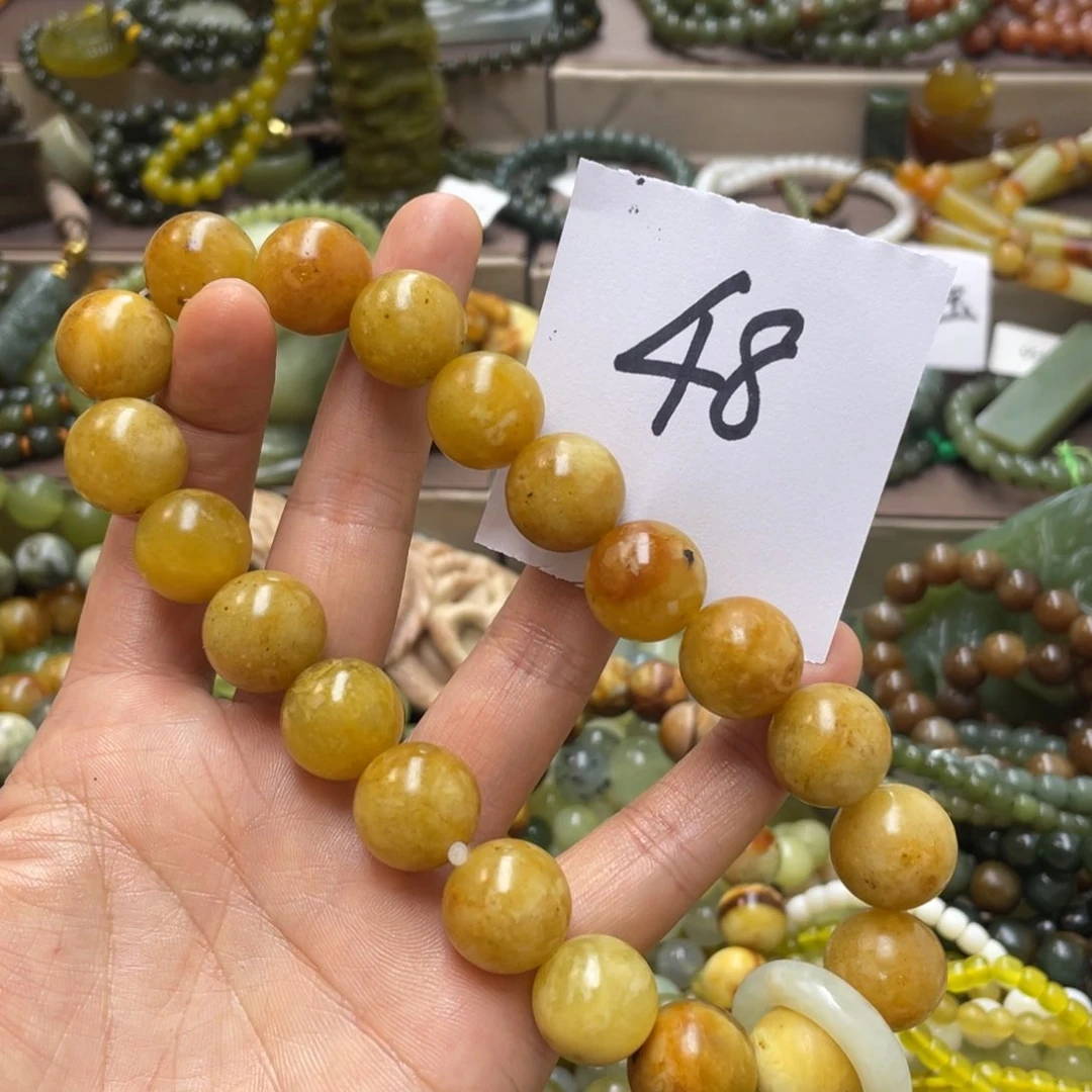 未镶嵌蛇纹石玉手链