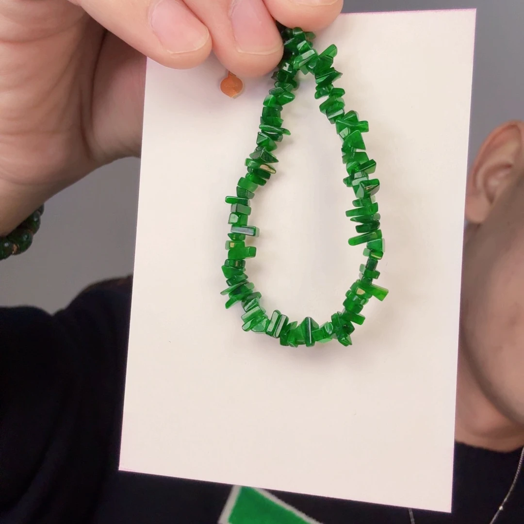 翡翠颈饰18K金镶嵌一件