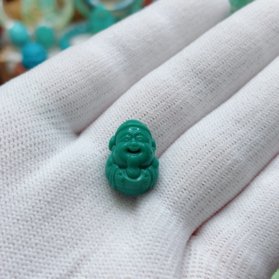 绿松石未镶嵌财神爷