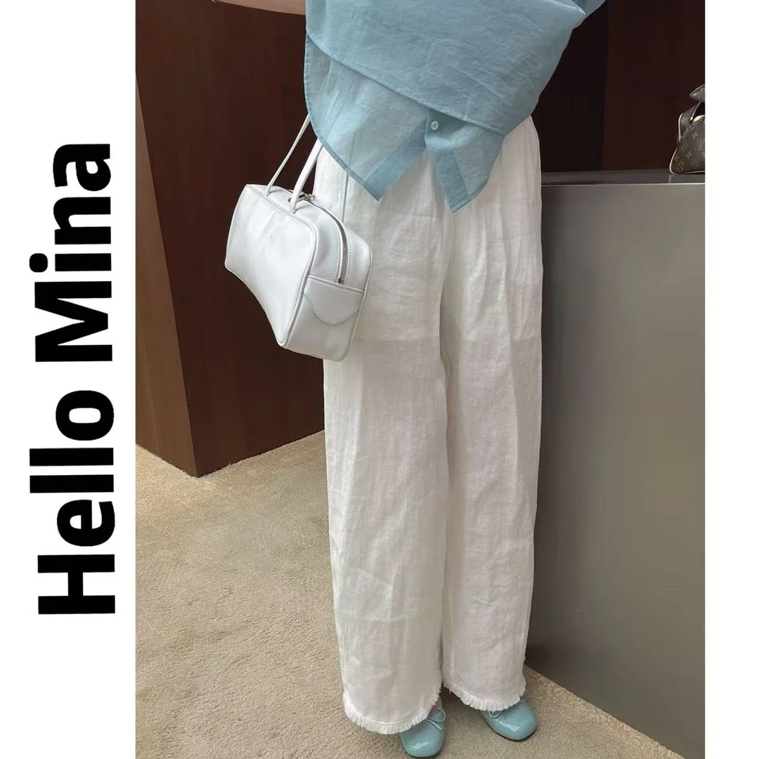 0282东大门宽松垂感直筒裤