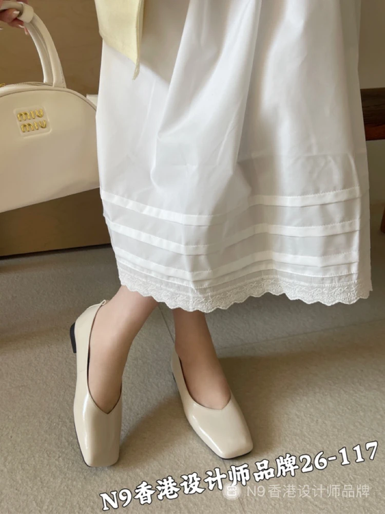 一脚蹬平底温柔平跟软底低跟法式女鞋浅口豆豆鞋单鞋方头