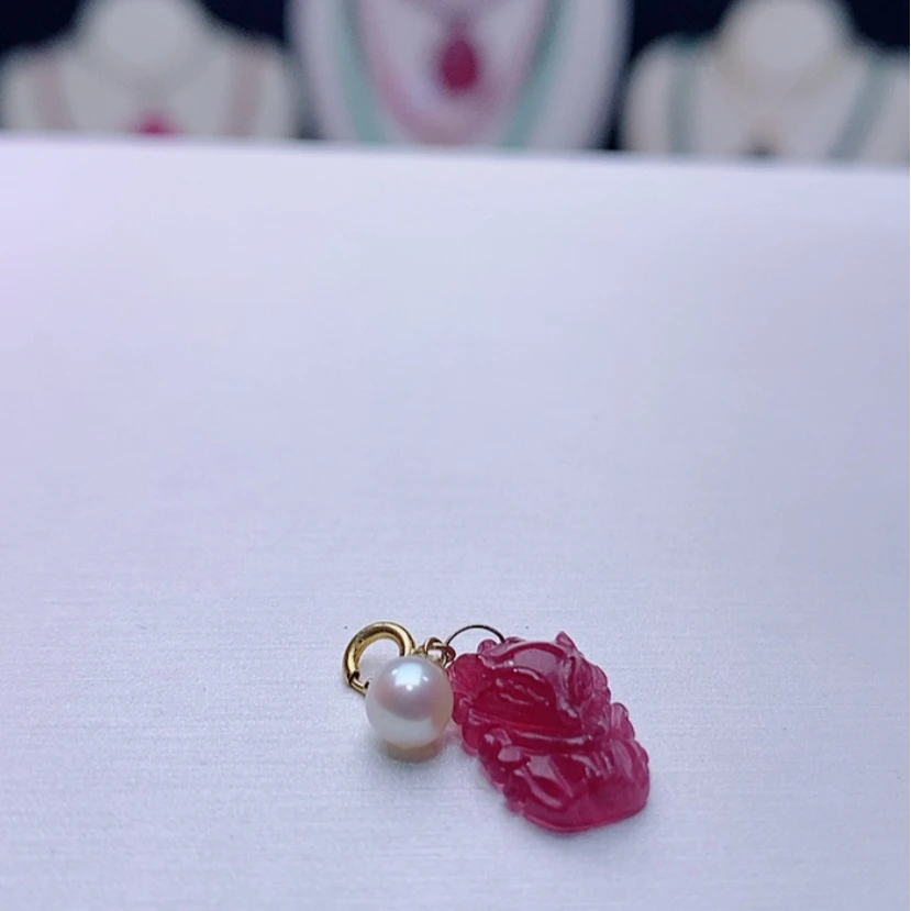 【闪购商品】碧玺小滴溜18K金镶嵌碧玺小滴溜