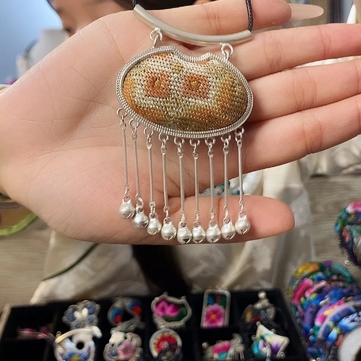 纯铜花岗石纯铜锡合金吊坠