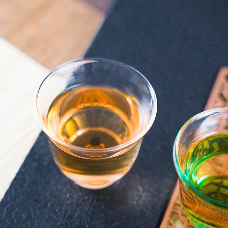 晶焱新款玻璃铃铛杯公道杯主人品茗杯客人杯分茶器茶水分离杯