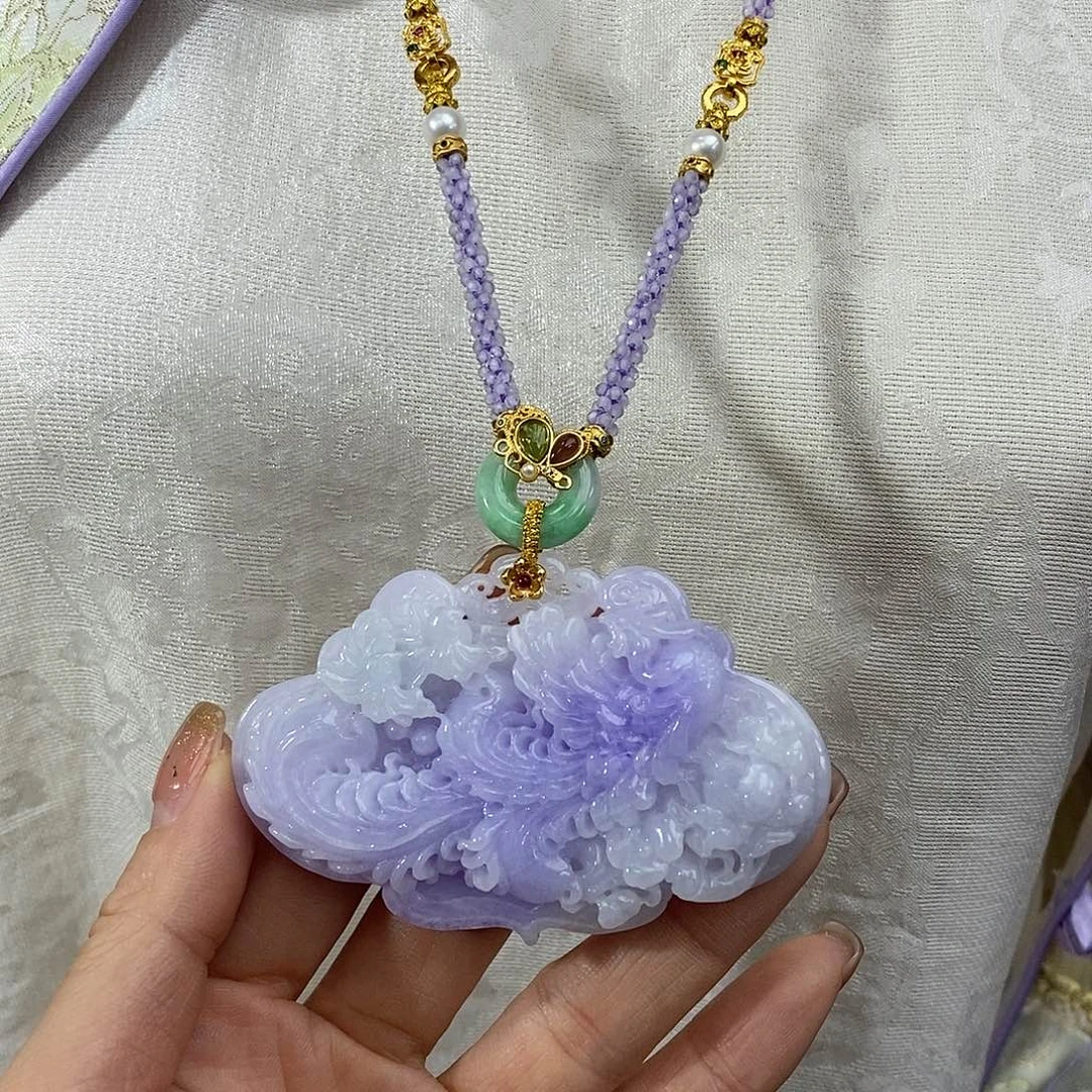 翡翠未镶嵌颈饰天然