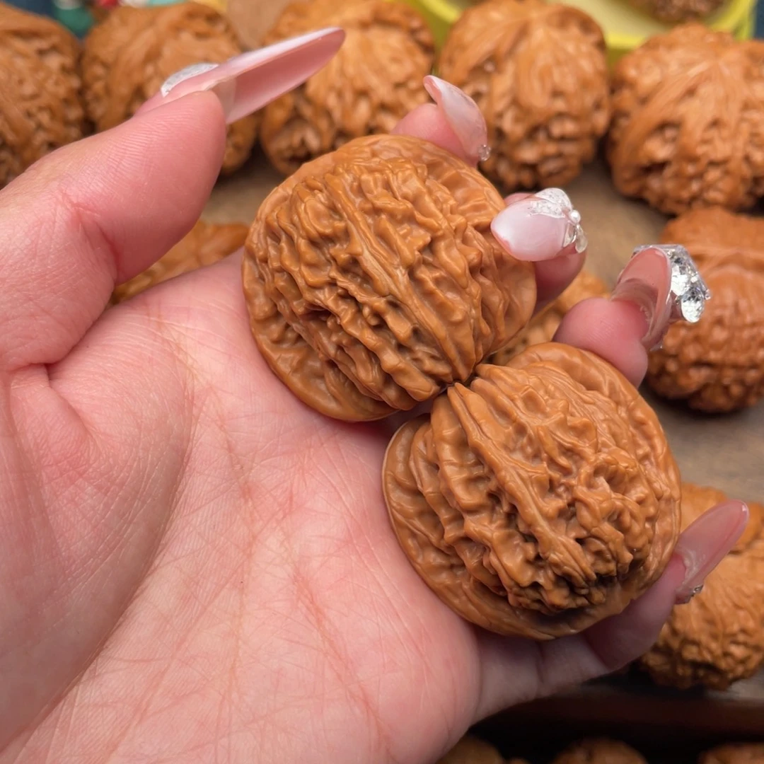 把件文玩核桃全品精配红皮平谷楼40