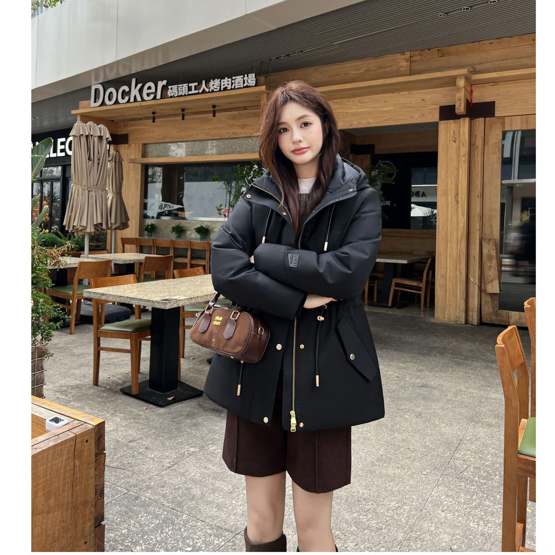 羽航之家2025新款束腰派克羽绒服女XB2521