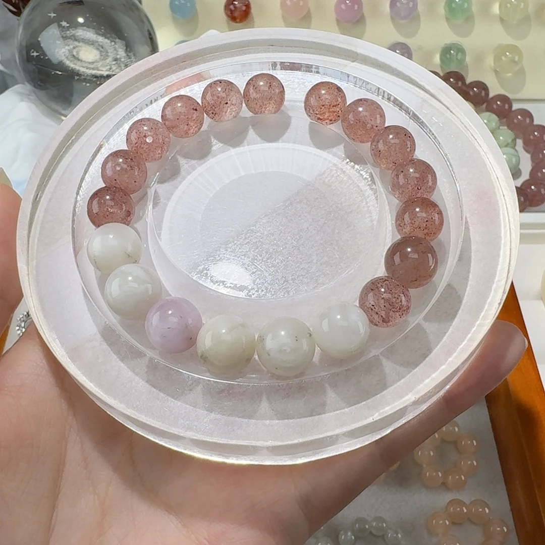 银S925镶嵌手链烟晶