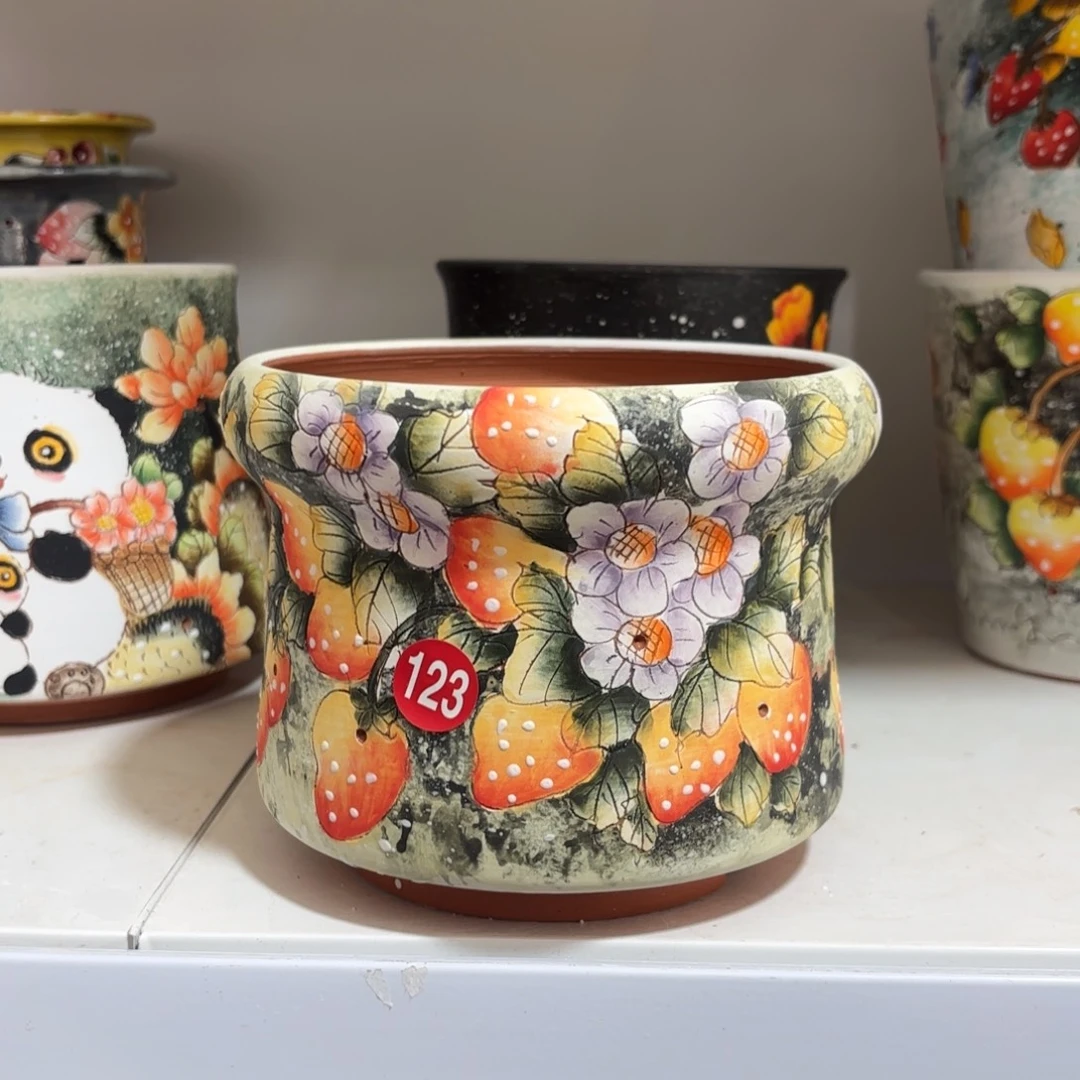 景德镇手绘花盆陶瓷14/12