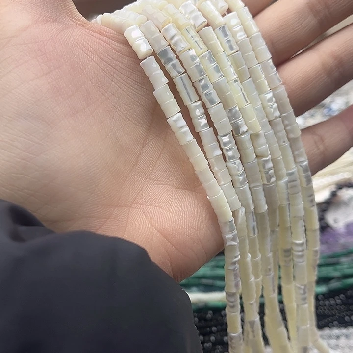 玛瑙/玉髓未镶嵌珠宝半成品一条5/8mm左右白蝶贝竹节