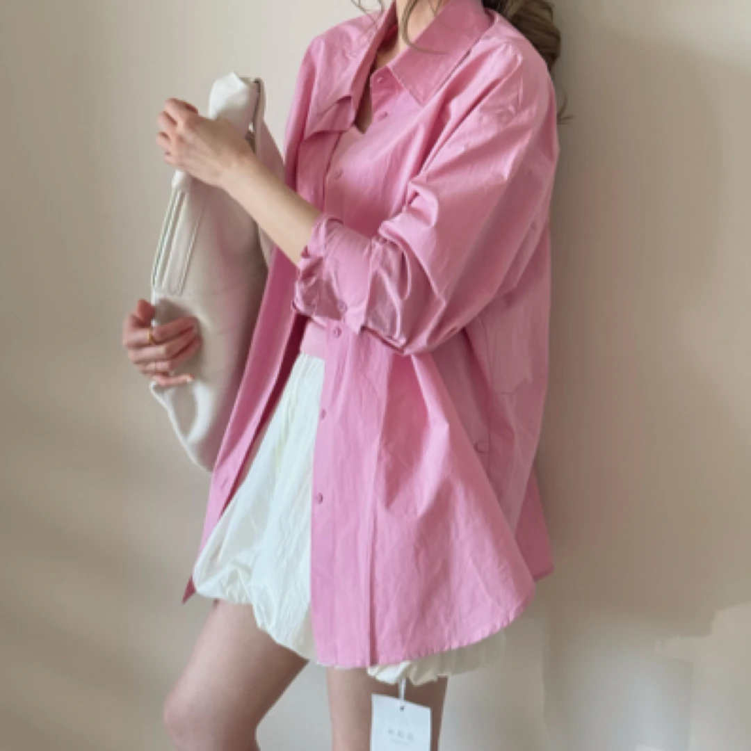 黄亦玫同款  春日粉衬衫