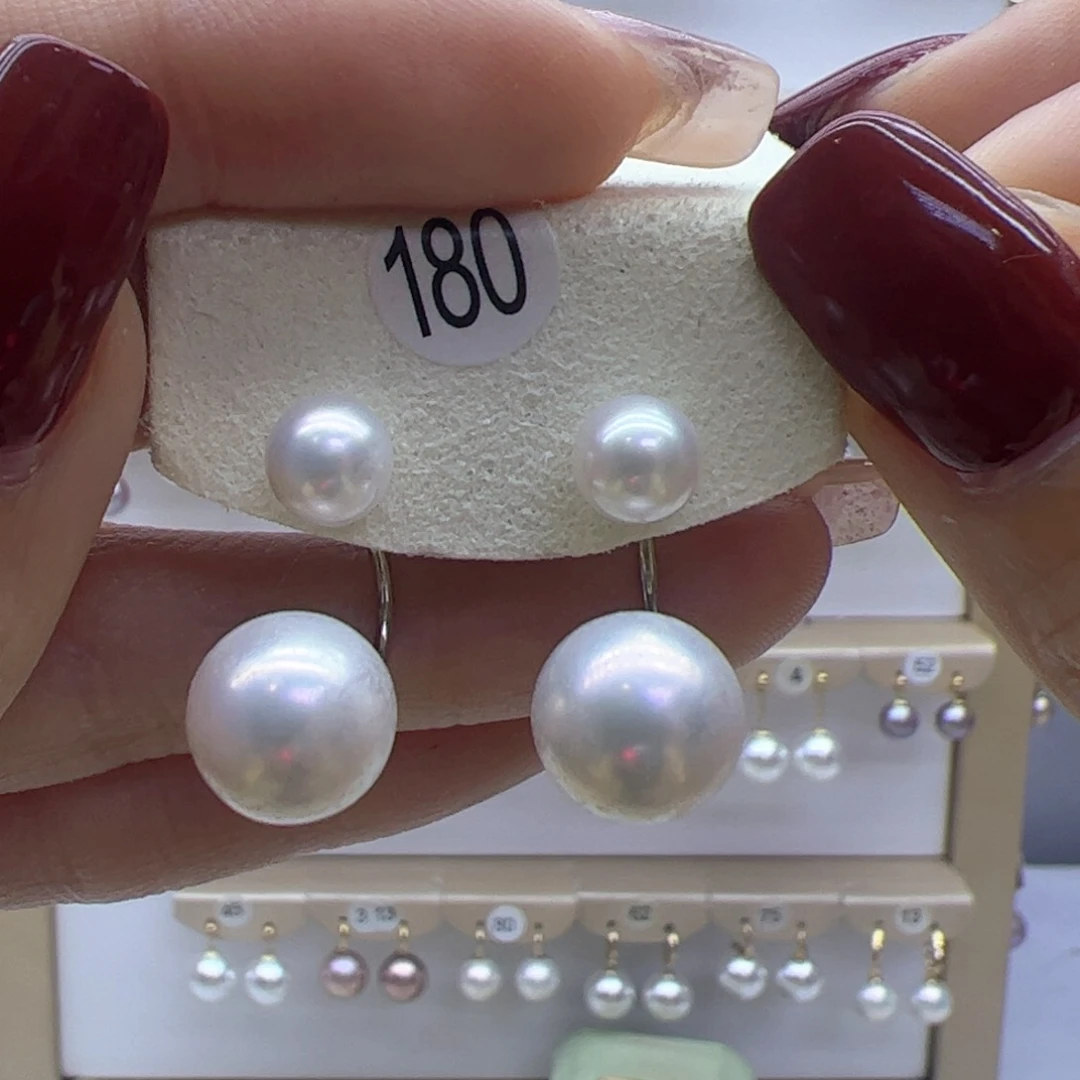 淡水珍珠耳饰银S925镶嵌