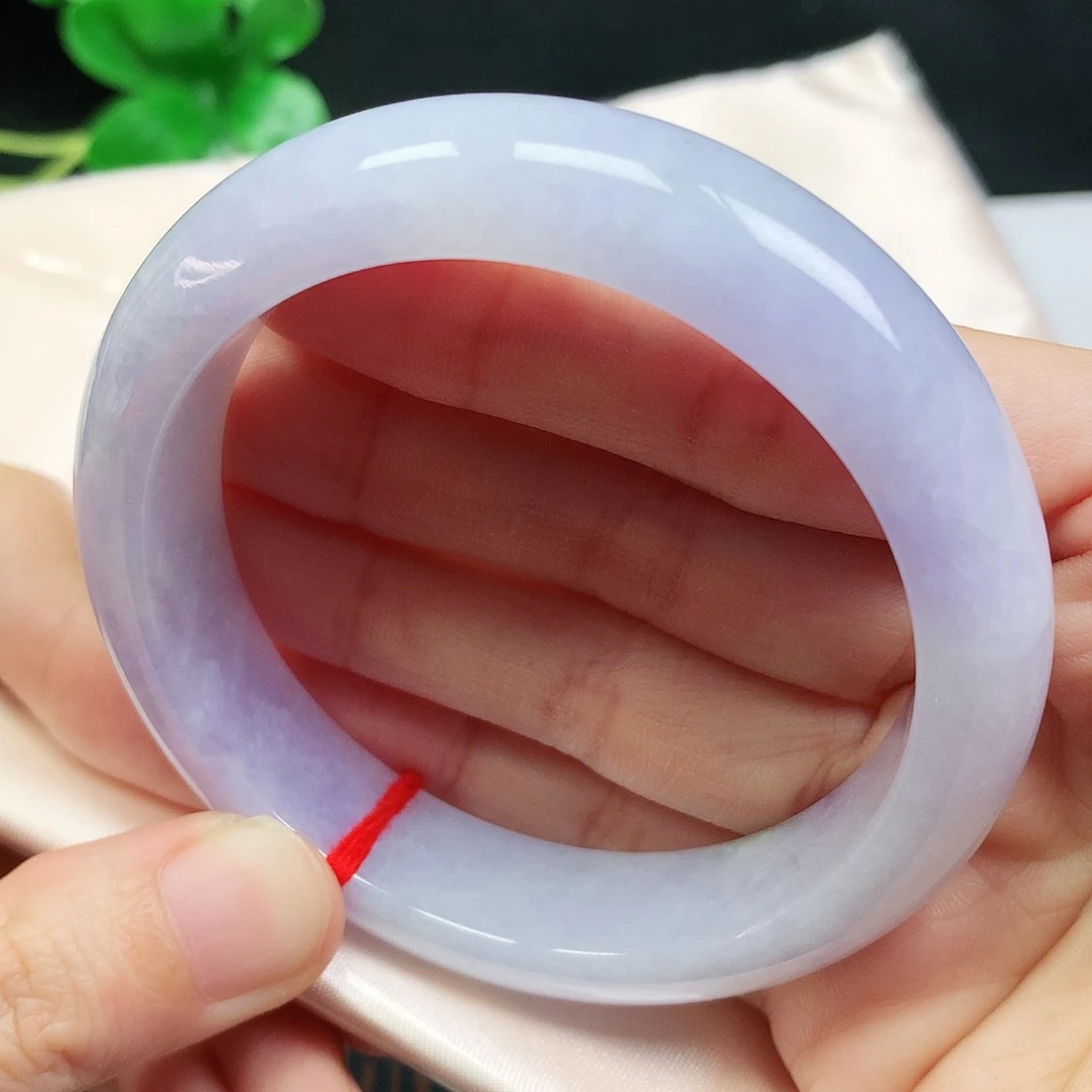 未镶嵌手镯翡翠55圈口紫罗兰637