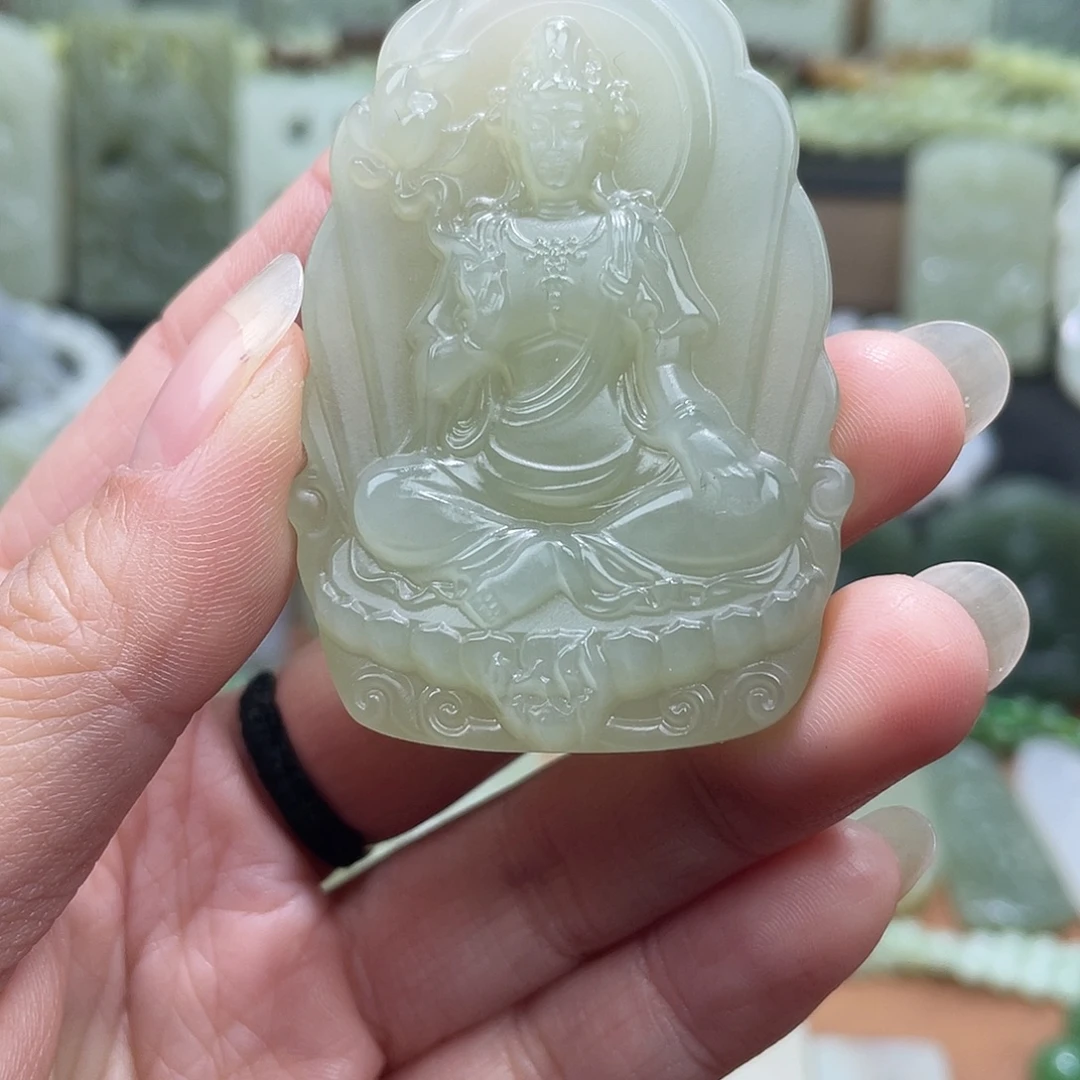 和田玉未镶嵌吊坠(不含链)