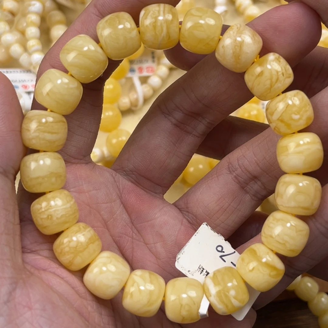 未镶嵌蜜蜡手串蜜蜡手串12mm微粉