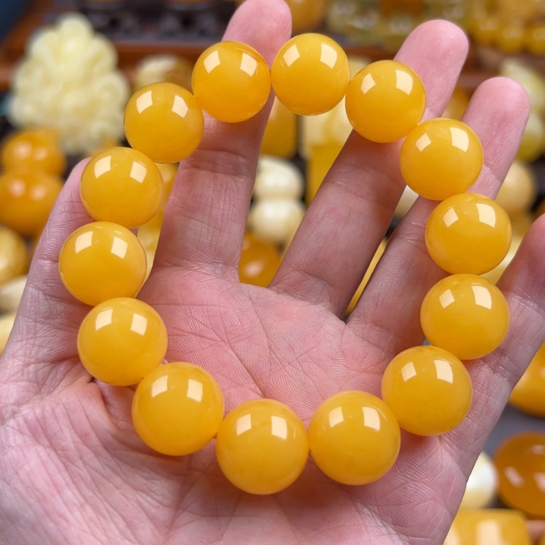 琥珀颈饰未镶嵌纯天然琥珀蜜蜡无优化