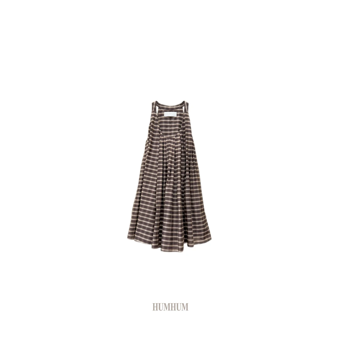 HUMHUM | 秩序美学条纹可露丽背心花苞丝棉连衣裙