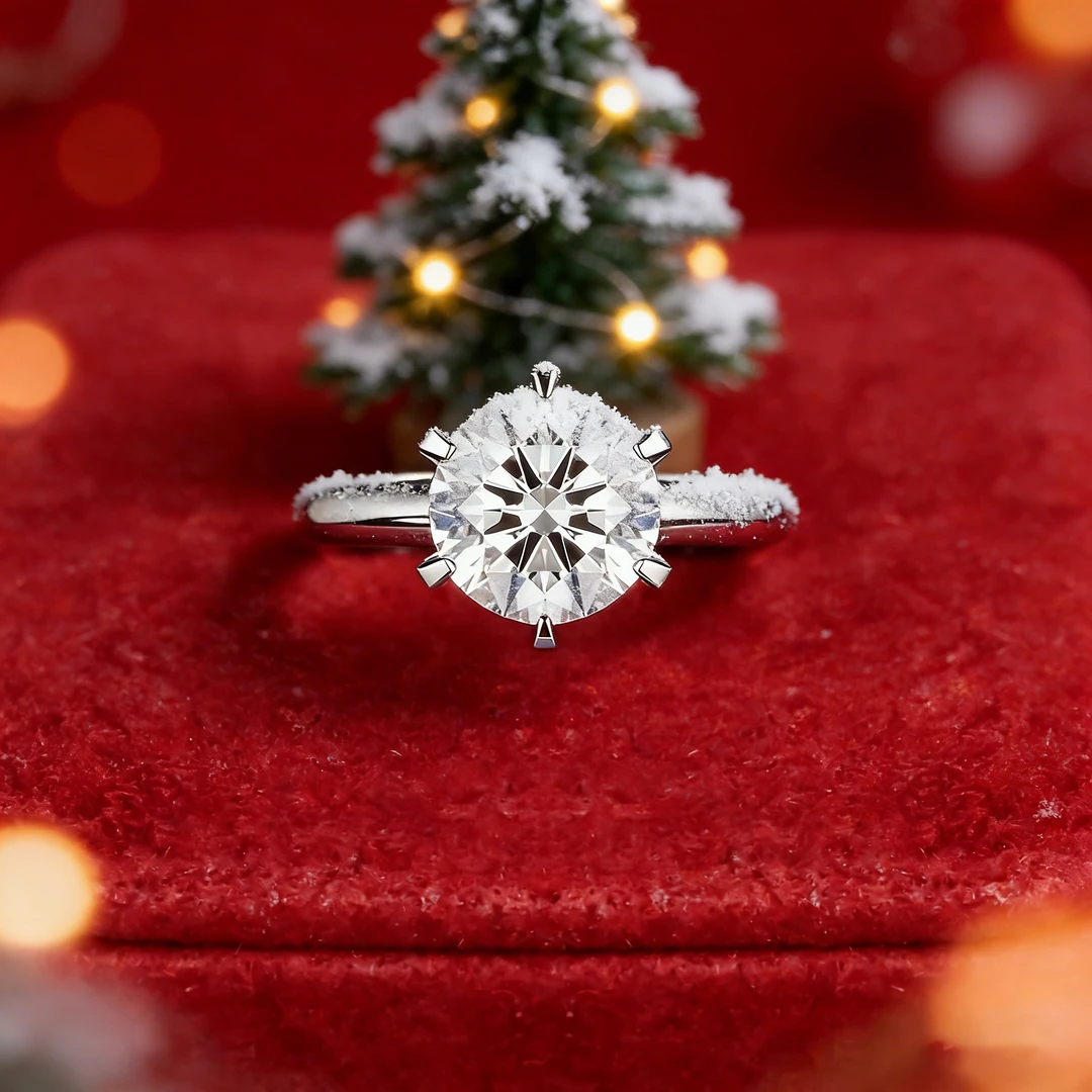 实验室培育钻石2克拉【腾腾严选】T家六爪钻戒钻戒