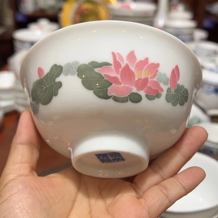 醴陵高温瓷手绘60瓷12厘米