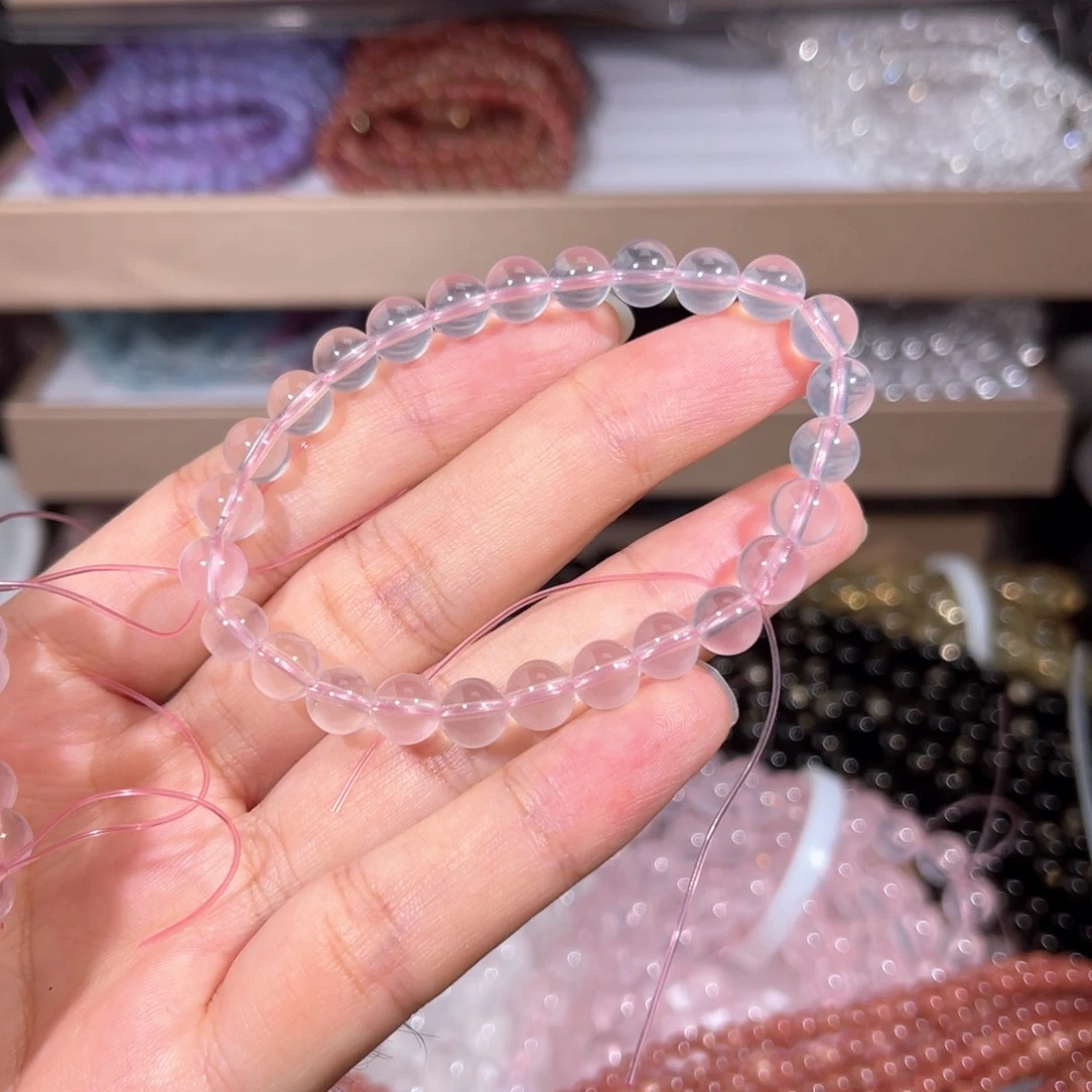 水晶手链未镶嵌粉水晶001