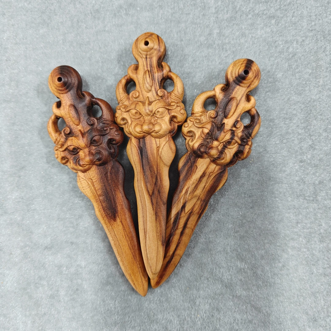 11厘米睚眦剑桃木剑珍贵摆件桌面小摆件