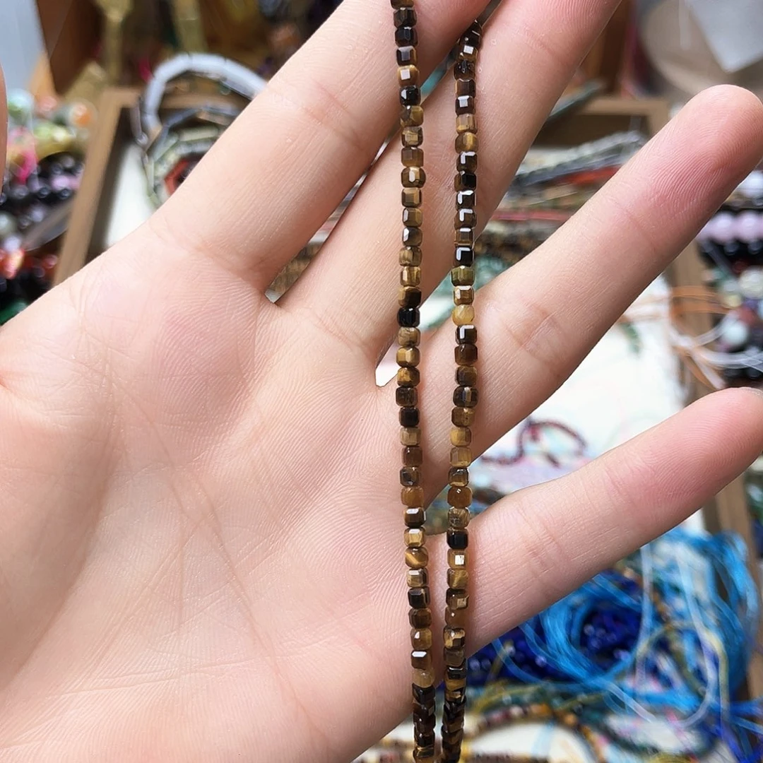 玛瑙/玉髓未镶嵌珠宝半成品卡3黄虎方糖一条