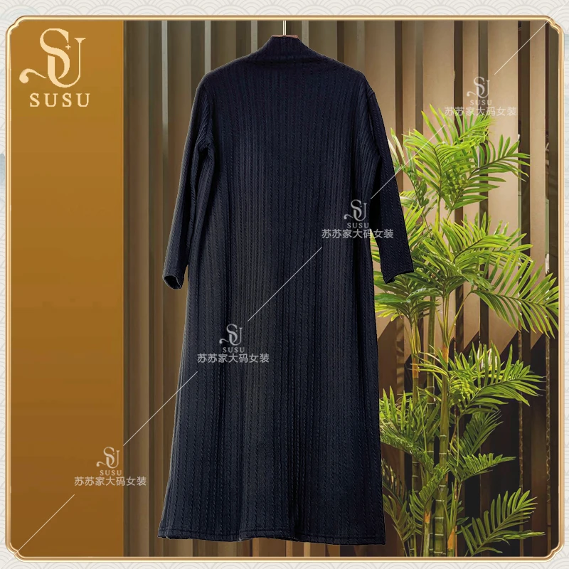 （QQ）146#1827-黑色提花暗纹长裙-F/秋冬时尚高级百搭