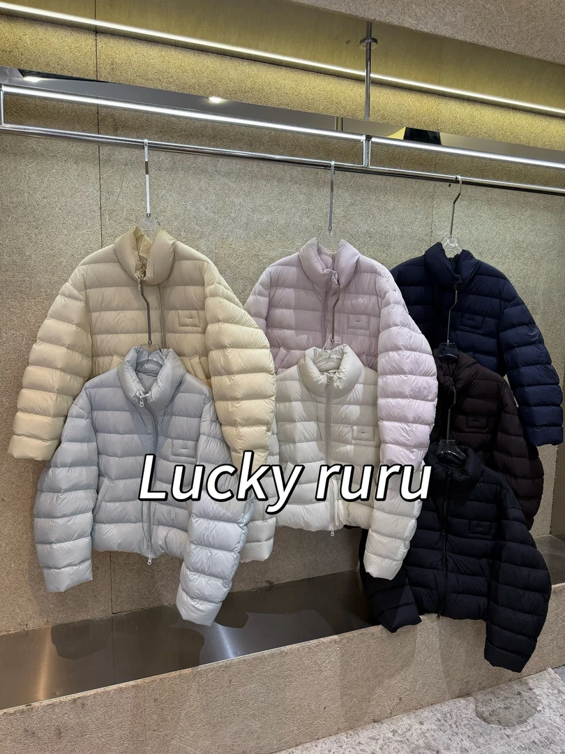 【安曼】轻薄排骨羽绒服女2025新款泡芙超好看宽松气质白鸭绒外套