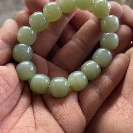 和田玉且末卡老型14手串多样性拍一发一未镶嵌咖*森