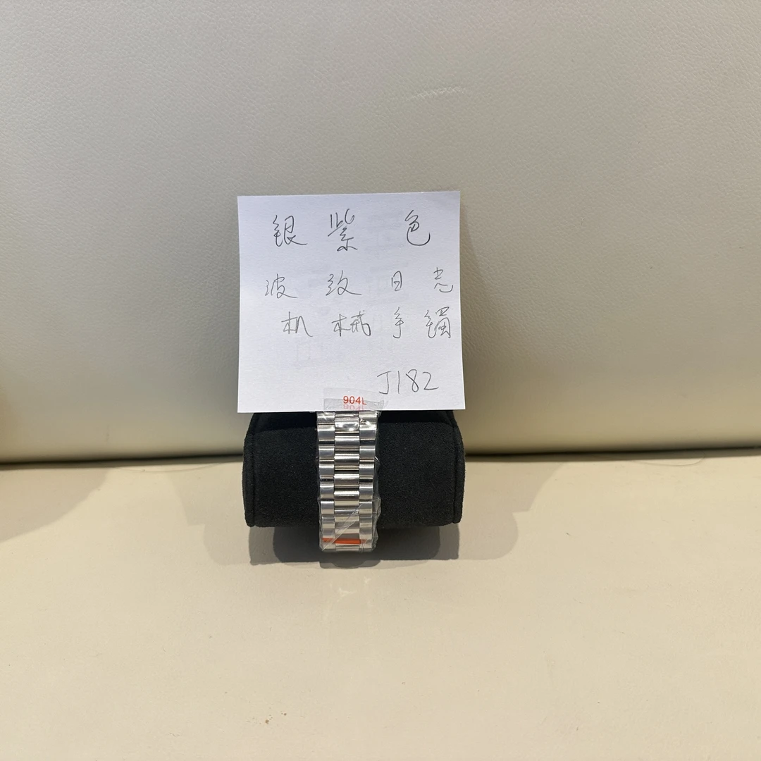 钛钢手镯 银紫色狗牙日志机械手镯 ZF-J182
