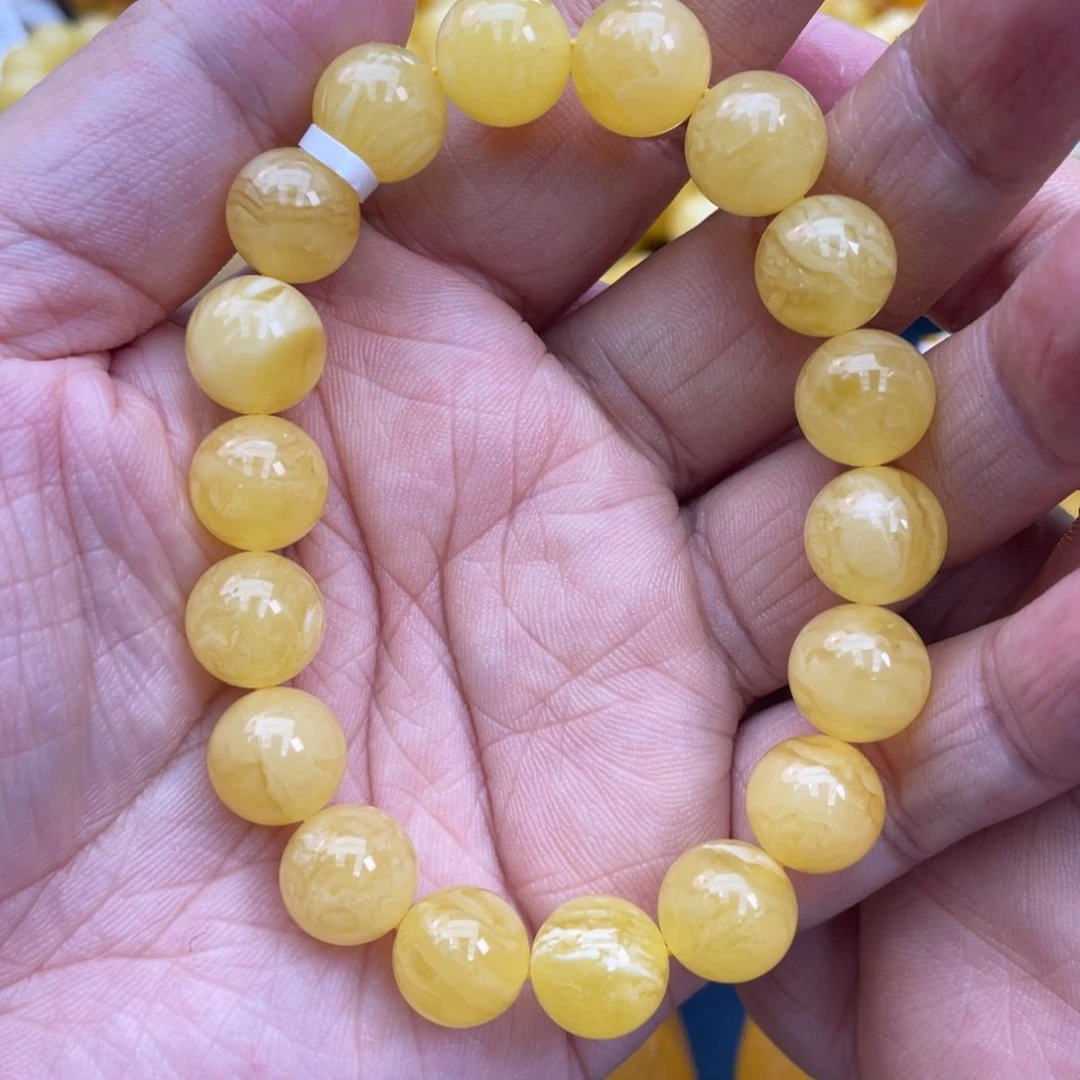 琥珀裸石未镶嵌琥珀蜜蜡10m m