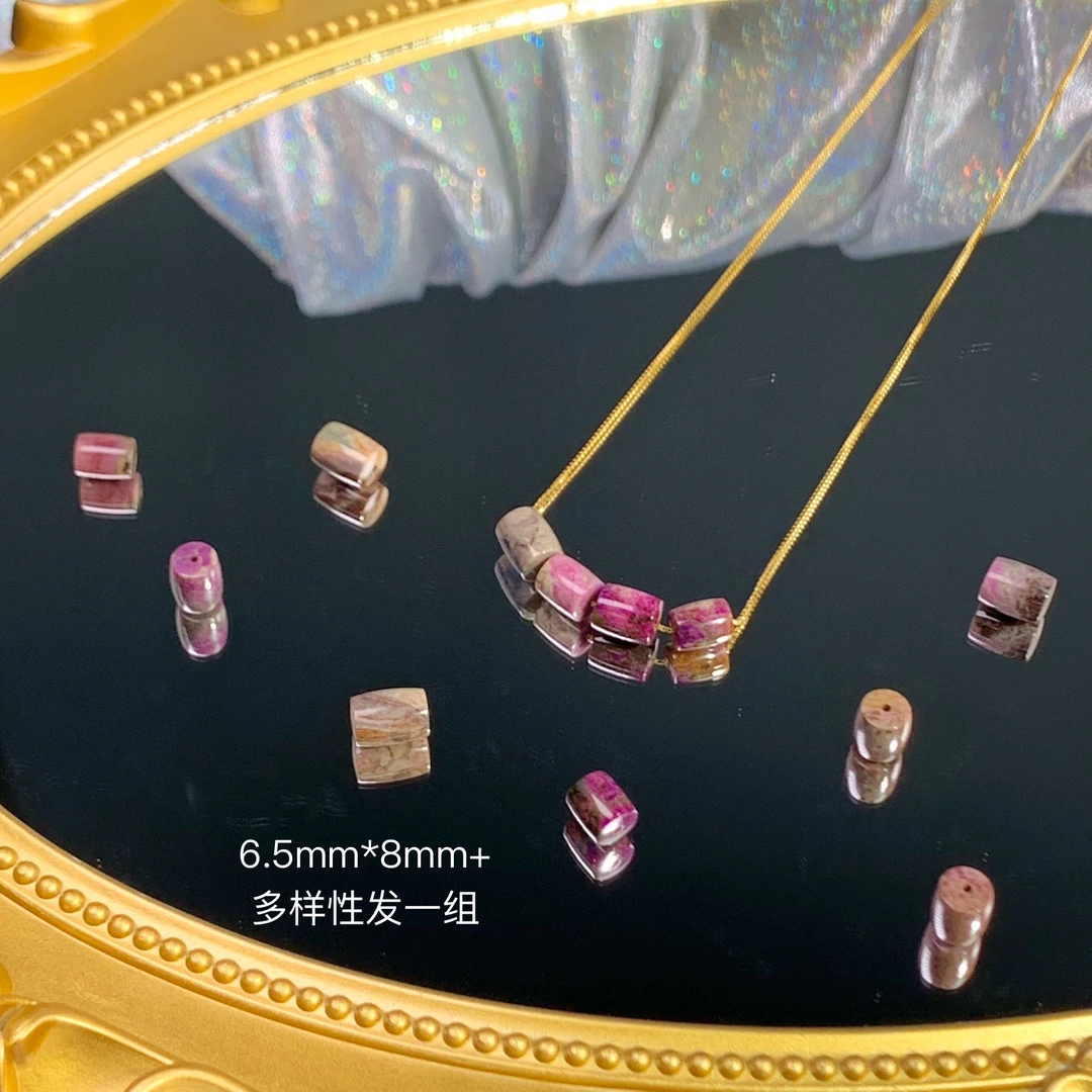 潮生石 | 舒俱来桶珠单珠拍一发四/6mm*8mm/多样性发其一/S00101