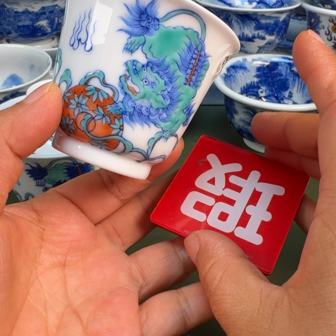 瓷景德镇纯手绘茶具圆圆253