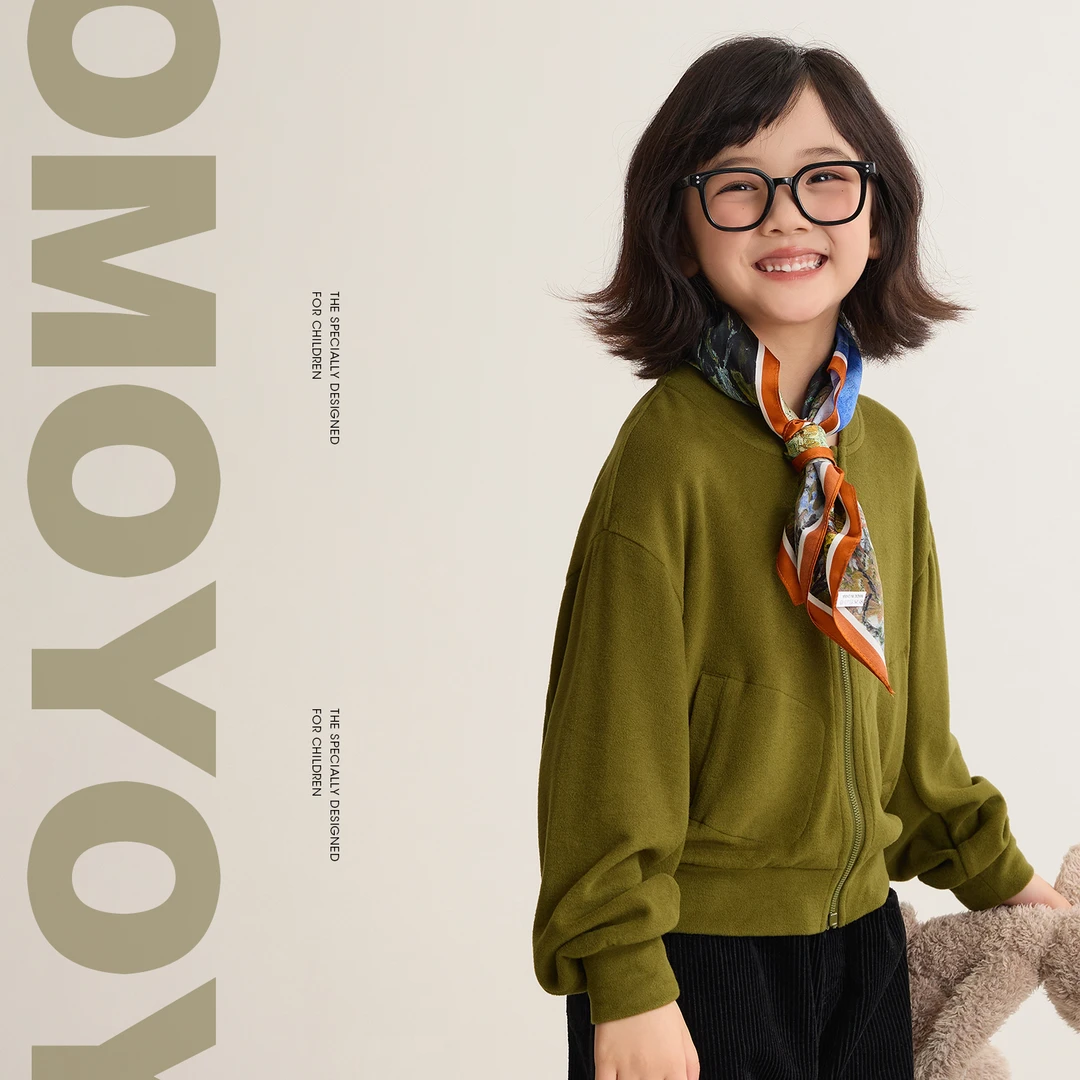 辰辰妈【多肉外挂】女童复古外套早秋新款亲子棒球领外套8570D