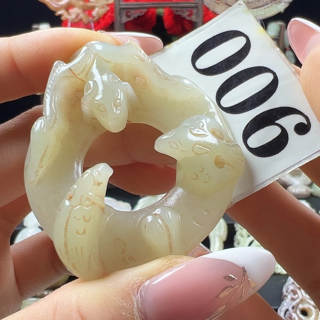 和田玉未镶嵌挂件