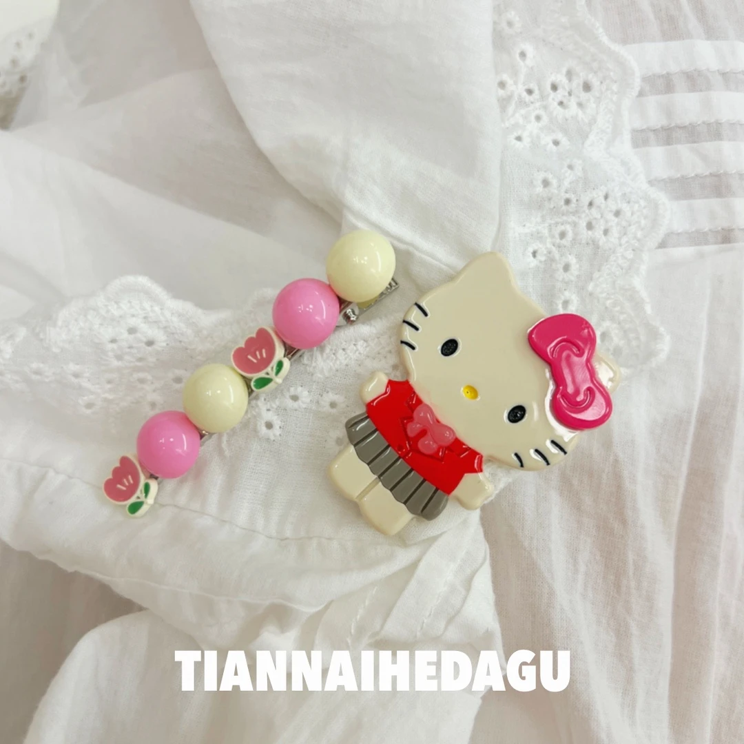 凯特猫文艺可爱刘海夹 卡通可爱饰品发卡甜美发饰侧边夹碎发夹