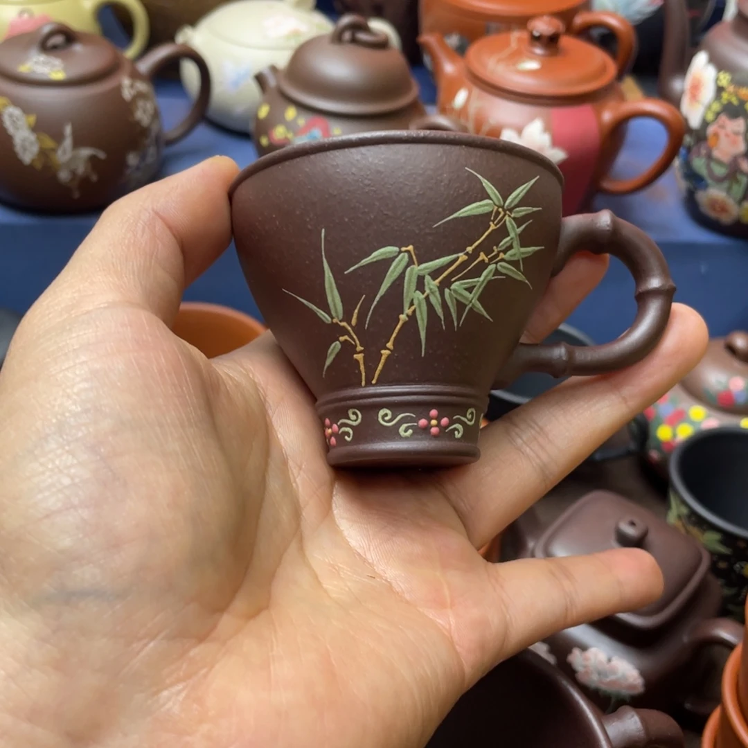 红泥茶杯紫砂主人杯100cv